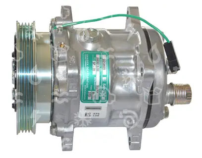 kompresor UNI SANDEN 5H09 model 5082, řemenice 125 mm - PV4, OR, 24V, horizontální